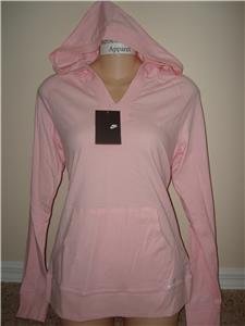 Nwt M NIKE Women Spring Hoodie Hoody Top New $38 Pink Medium 256213-813