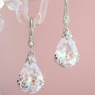 Beautiful 925 Silver Drop Earrings for Women Jewelry White Sapphire