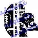 Half Football Half Player Svg