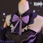 Genshin Impact Fischl Game Suit Purple Cosplay Costume Halloween Party Outfit