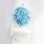 Game Chongyun Wig Genshin Impact Cosplay Blue Short