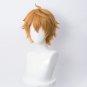 Genshin Impact Tartaglia Cosplay Wig Short Straight Brown Heat Resistant Synthetic Hair