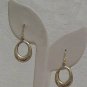 Serling Silver etched oval hoops on wires, NEW