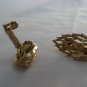 Coro gold tone artichoke clip on earrings