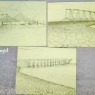 8 Cream Colored Note Cards With Envelopes 5"  x 4"  Gardiner Dam SK Vintage 1976