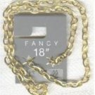 FANCY 18" Gold Plate Oval Flat Link Chain FANCY 18" Gold Plate Oval Flat Link Chain
