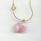 18" Chain With Creamy Pink Lampwork Bead 18" Chain With Creamy Pink Lampwork Bead