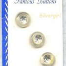 Set 3 Vintage Clear Plastic Glass Bead Raised Buttons Set 3 Vintage Clear Plastic Glass Bead Raised Buttons