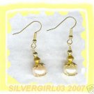 Luna Glass Pale Yellow Pearls Crystal Earrings Luna Glass Pale Yellow Pearls Crystal Earrings