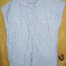 JACKPOT Gray/Blue Striped Ladies 2 pc Pant Suit Set