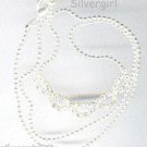 Silver Ball Chain Crystal Necklace. Silver Ball Chain Crystal Necklace.