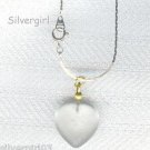 18" Necklace with Opague Glass Heart Pendant 18" Necklace with Opague Glass Heart Pendant