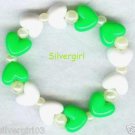 HEARTS DELIGHT Boutique Bead Bracelet Green White