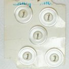 LADY FASHION Vintage Clear Opague 2 Holed Buttons