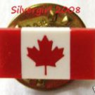Canadian Red and White Maple Leaf Flag Tie Pin