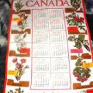 1978 Canadian Provincial Flowers Cloth Wall Calender