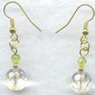Sparkling 10mm Czech Clear Green Earrings Sparkling 10mm Czech Clear Green Earrings