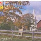 Fall Scene Horse Barn Church 500 PC