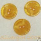 Vintage Butterscotch Colored 2 Hole Plastic Buttons