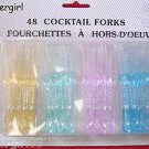 48 Plastic Cocktail Forks or Pics 48 Plastic Cocktail Forks or Pics