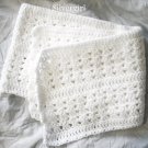 Hand Crochet Scarf Snowy White 62" x 10 1/2"