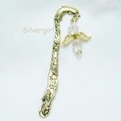 Crystal Angel Antiqued Look Gold Plate Beaded Dolphin Bookmark Crystal Angel Antiqued Look Gold Plate Beaded Dolphin Bookmark