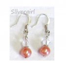 Pretty Dusty Rose Crystal Earrings Dangle Earrings Pretty Dusty Rose Crystal Earrings Dangle Earrings