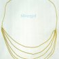 Gold Plated Drape Chain Necklace and Matching Earrings