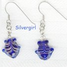 Cobalt Blue Lamp Work Fish Earrings Cobalt Blue Lamp Work Fish Earrings