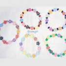 Multi Color Flowers Boutique Bead Stretch Bracelet