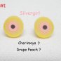Tiny Exotic fruit Slice Polymer Clay Stud Earrings Dragonfruit, Pitaya, Drupe Peach, Cherimoya,