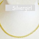 16" or 20" Gold Plated Twist Rope Chains