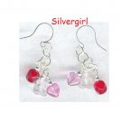 Sweetheart Glass Flower Dangle Earrings Sweetheart Glass Flower Dangle Earrings