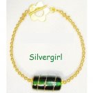 Chunky Lampwork Glass Tubes GP Beaded Bracelet Chunky Lampwork Glass Tubes GP Beaded Bracelet