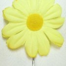 1 Bright Yellow Daisy Silk Flower Bobby Pin