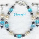 Aqua Sparkle Glass Pearl Bracelet Set Aqua Sparkle Glass Pearl Bracelet Set