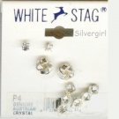3 PR White Stag Genuine Austrian Crystal Earrings 3 PR White Stag Genuine Austrian Crystal Earrings