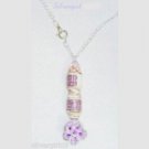 Purple Silver Flower Wrap Crystal Paper Necklace Purple Silver Flower Wrap Crystal Paper Necklace