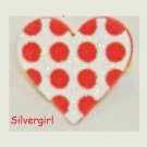 Fun Fashion Red White Glitter Heart Ring GP Fun Fashion Red White Glitter Heart Ring GP