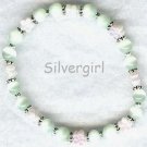 Mint Flower Cat's Eye Boutique Bracelet Child