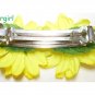 Yellow Daisy Silk Flower Spring Hair Clip