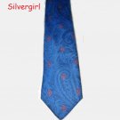 Vintage Men's Blue Black Red Silk Neck Tie Vintage Men's Blue Black Red Silk Neck Tie