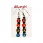 Multi Glass Beaded Silver Plate Wrap Necklace Set