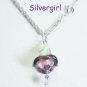 Glass Crystal Hand made Flower Pendant Necklace