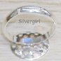 Fun Mother of Pearl Button Pink Crystal Ring
