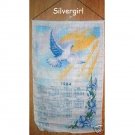 1984 Dove and Floral Cloth Wall Calender