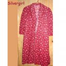 Vintage Burgundy Pink Flannelette Housecoat S/M Vintage Burgundy Pink Flannelette Housecoat S/M