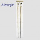 5 1/4" 5 Strand Dangle Gold Silver Plate Chain Earrings 5 1/4" 5 Strand Dangle Gold Silver Plate Chain Earrings