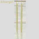 5 1/4" 4 Strand Dangle Gold Silver Plate Chain Earrings