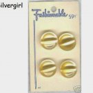 4 Vintage Pearly Look Shimmery Yellow Shank Buttons 4 Vintage Pearly Look Shimmery Yellow Shank Buttons